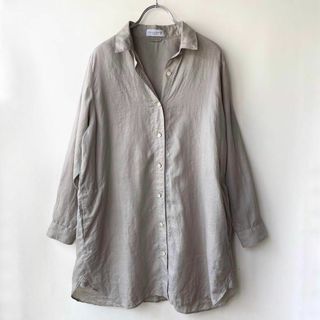 美品✨マッキントッシュ　120番ラミーブラウス　グレーベージュ 38