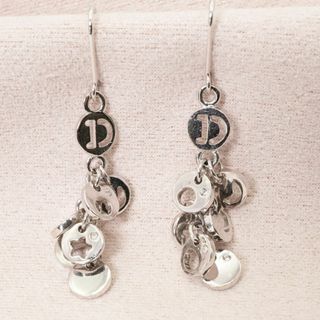 クリスチャンディオール(Christian Dior)のディオール シルバーカラー フック ロゴ プレート ピアス/24-4861S(ピアス)