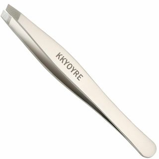 KKYOYRE 毛抜き 先斜めで ピンセット サンドブラスト 熱処理済み 精密 (コフレ/メイクアップセット)