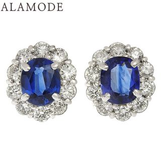 S0.665,D0.30/S0.616,D0.30 サファイア ダイヤモンド ピアス Pt900プラチナ ピアス アクセサリー ジュエリー シルバー銀 ブルー青 レディース 41100077228【中古】【アラモード】(ピアス)