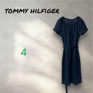 TOMMY HILFIGER - TOMMY HILFIGER トミーヒルフィガー　ネイビー 半袖ワンピース 4