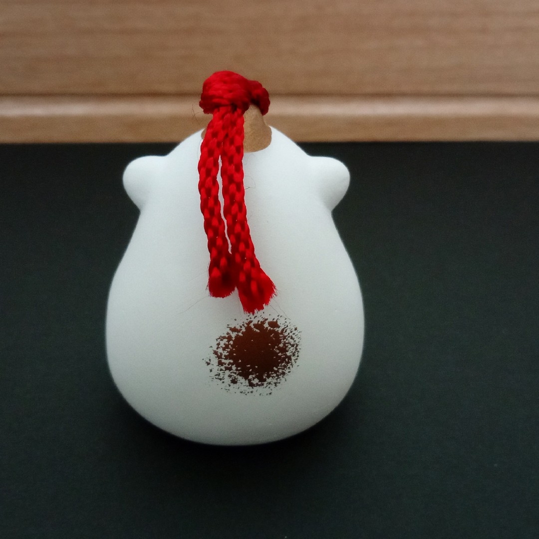 さる 置き物 土鈴 干支 縁起物 申　猿　 福鈴 陶器 かわいい　レトロ インテリア/住まい/日用品のインテリア小物(置物)の商品写真
