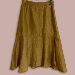 ロペ(ROPE’)のセンス抜群✨ROPE/ロペ【36】フレアスカート シルク混 日本製 イエロー系(その他)