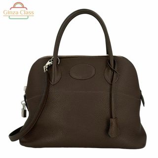 エルメス(HERMES)のHERMES エルメス ボリード31 トリヨンクレマンス エベンヌ ブラウン □P刻印（2012年頃） シルバー金具 レザー 2WAY ハンドバッグ レディース(ショルダーバッグ)