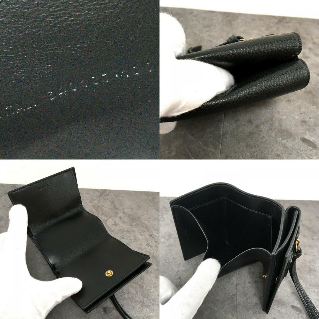 美品　バレンシアガ BALENCIAGA コンパクトウォレット　ブラック BALENCIAGA - 送料込み！ 未使用品 BALENCIAGA コンパクト