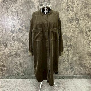 スナイデル(SNIDEL)のセンス抜群✨SNIDEL スナイデル【F】ロングシャツワンピース ブラウン(ロングワンピース/マキシワンピース)