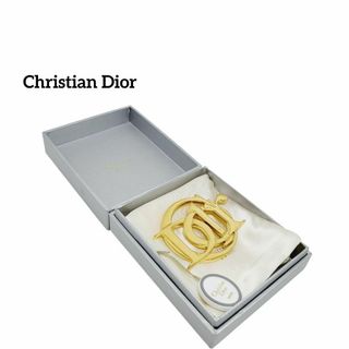 クリスチャンディオール(Christian Dior)のChristian Dior ブローチ 大ぶり ゴールド(ブローチ/コサージュ)