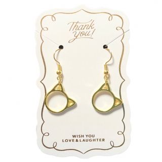 猫耳　ねこみみ　ネコミミ　ピアス　ハンドメイド　フックピアス(ピアス)