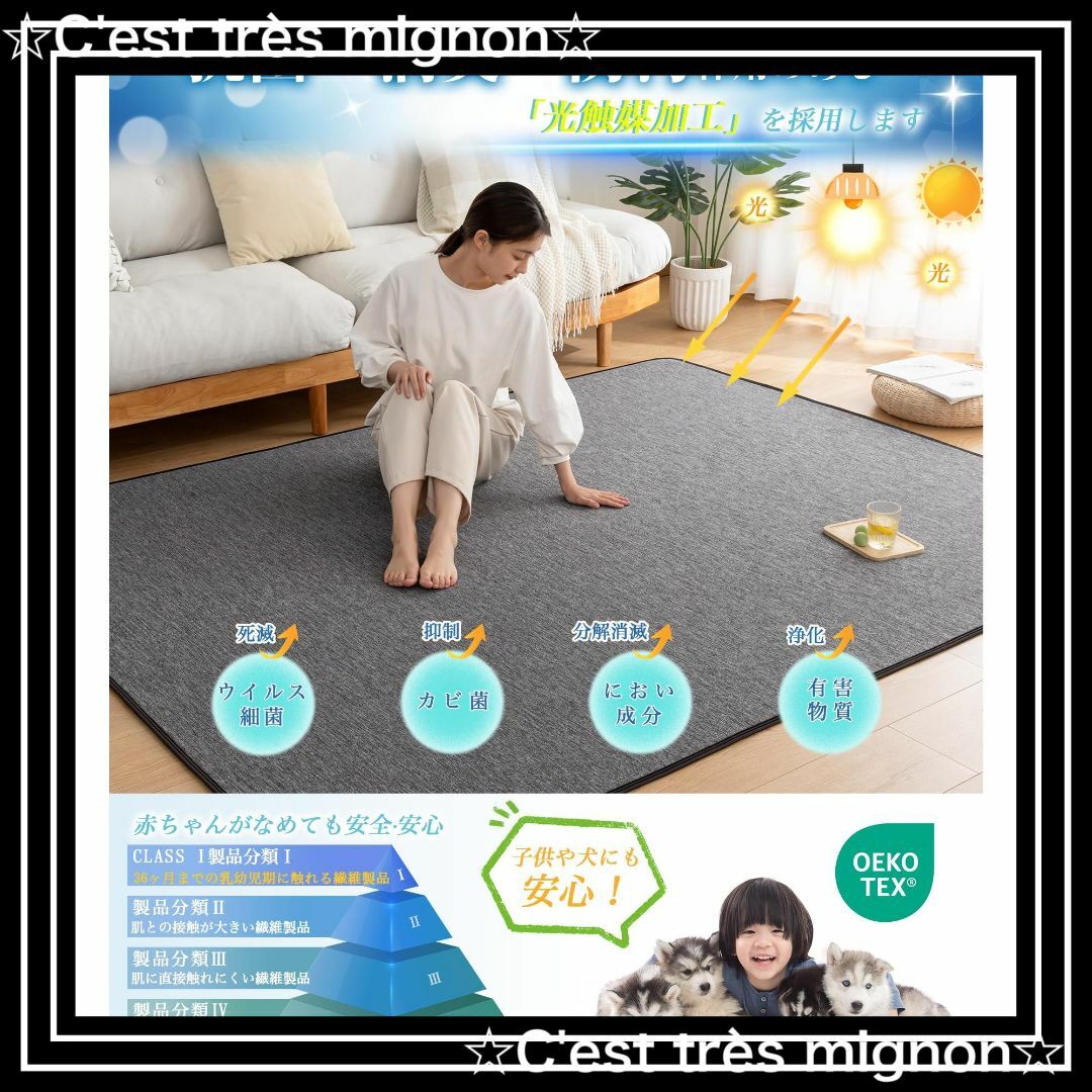 【即日発送】OIGAE 夏用ラグマット カーペット 接触冷感 【1枚2役 ラグカ インテリア/住まい/日用品のラグ/カーペット/マット(ラグ)の商品写真
