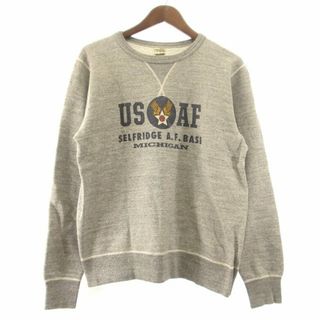バズリクソンズ スウェット トレーナー 長袖 セットイン プリント グレー L(スウェット)