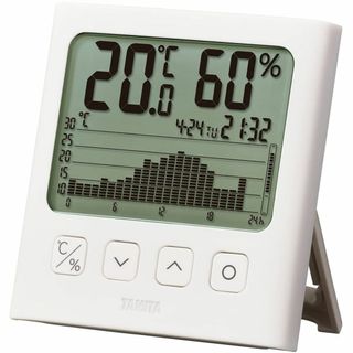 タニタ 温湿度計 グラフ付で温度と湿度の変化がわかりやすい 時計/カレンダー機能