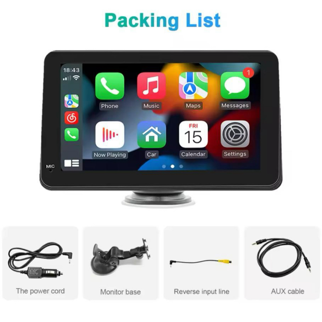 新品 7インチ ディスプレイオーディオ Carplay AndroidAuto② 自動車/バイクの自動車(カーナビ/カーテレビ)の商品写真