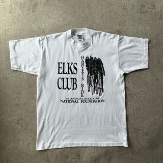 フルーツオブザルーム(FRUIT OF THE LOOM)の90s フルーツオブザルーム tシャツ USA素材 ホワイト L 追悼 イベント(Tシャツ/カットソー(半袖/袖なし))