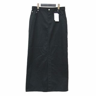 エーピーストゥディオ(AP STUDIO)の【美品】AP STUDIO エーピーストゥディオ スカート ブラック 黒 サイズ:40(L) / 24春夏 ハイカウント コットン マキシ スカート / Iライン スリット / 日本製 / ボトムス【レディース】【中古】(ロングスカート)