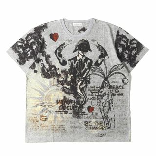 エトロ(ETRO)の【美品】ETRO エトロ Tシャツ サイズ:XXXL / 全面プリント グラフィック クルーネック Tシャツ / グレー / イタリア製 / トップス カットソー 半袖【メンズ】【中古】(Tシャツ/カットソー(半袖/袖なし))