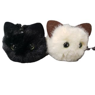 ケサニャンパサニャンモコモコ猫キーホルダー