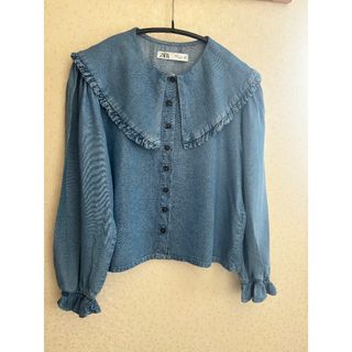 ザラ(ZARA)のZARA デニム風ブラウス(シャツ/ブラウス(長袖/七分))