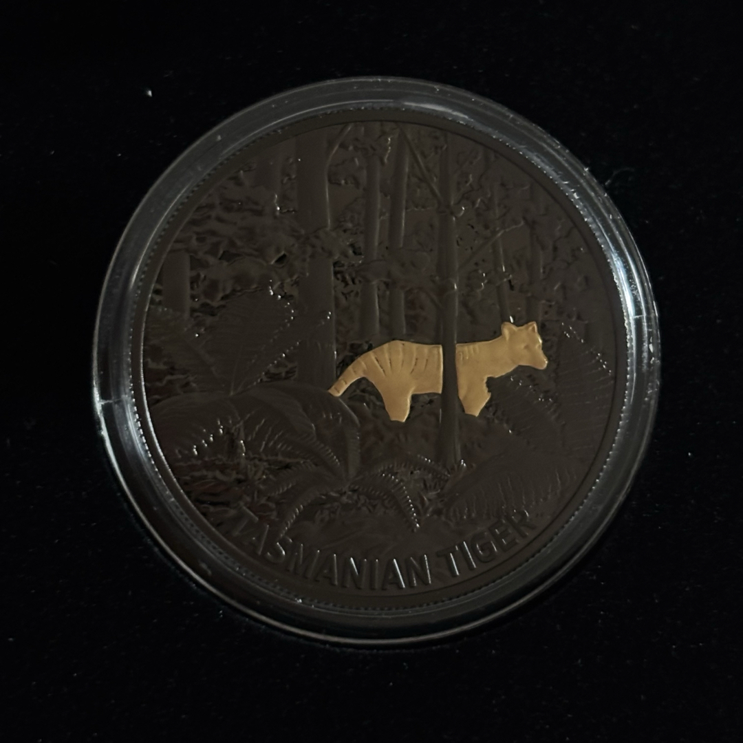 【黒い銀貨】タスマニアタイガー オーストラリア銀貨 2019 エンタメ/ホビーの美術品/アンティーク(貨幣)の商品写真