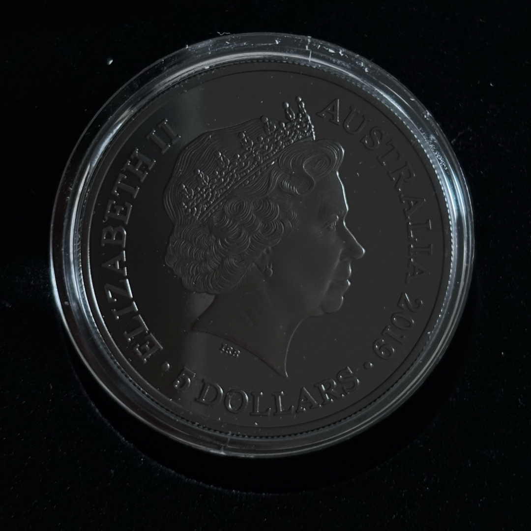【黒い銀貨】タスマニアタイガー オーストラリア銀貨 2019 エンタメ/ホビーの美術品/アンティーク(貨幣)の商品写真