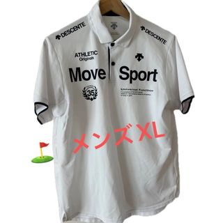 デサント(DESCENTE)のデサントMove Sport ゴルフ ポロシャツ 半袖 メンズXL【美品】(ウエア)