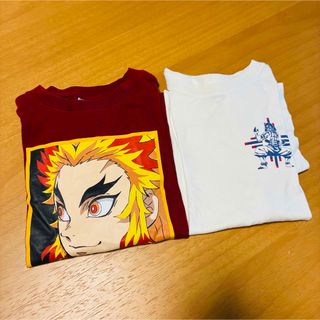 キメツノヤイバ(鬼滅の刃)の鬼滅の刃　Tシャツ 130 GU おまけつき(Tシャツ/カットソー)