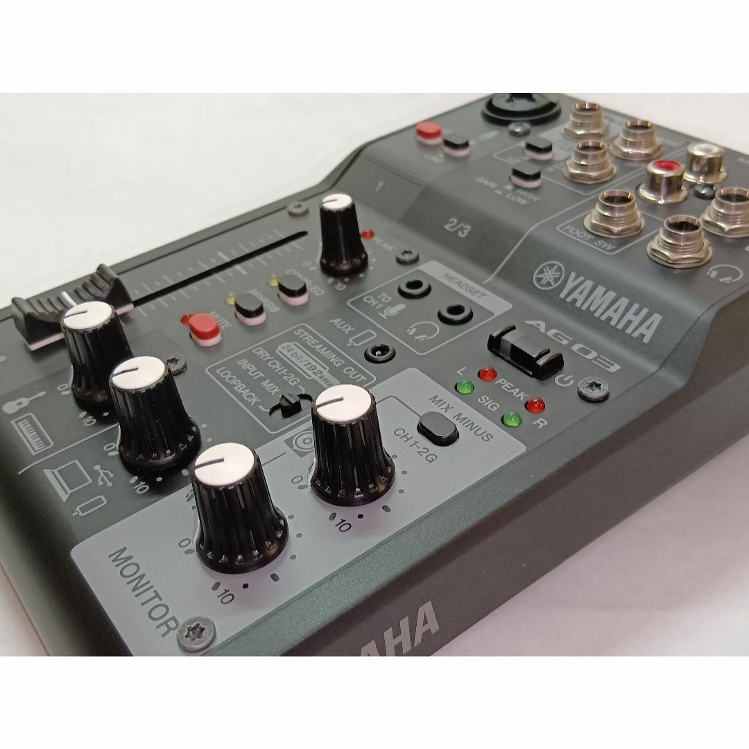 ヤマハ(ヤマハ)のYAMAHA ライブストリーミング ミキサー AG03MK2 ブラック 楽器のDTM/DAW(オーディオインターフェイス)の商品写真