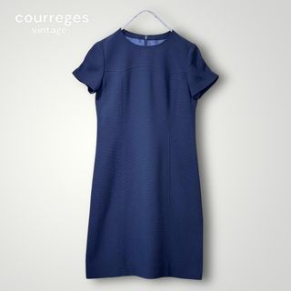 クレージュ(Courreges)の1921 良品【courreges】90's ヴィンテージ 半袖ワンピース M (ひざ丈ワンピース)