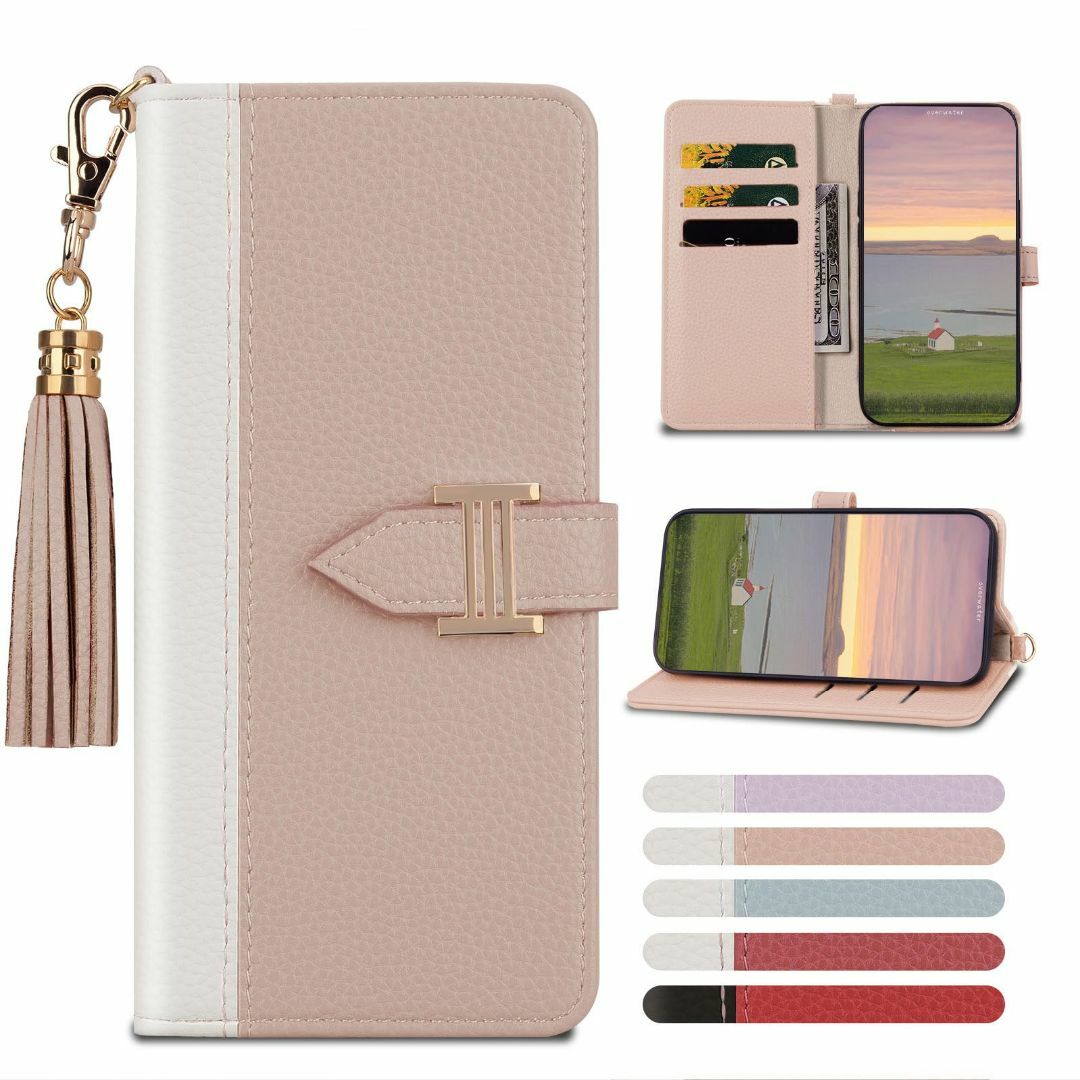 【色:ペールアプリコット_サイズ:Arrows We2 F52E/FCG02】A スマホ/家電/カメラのスマホアクセサリー(その他)の商品写真