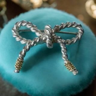 ティファニー(Tiffany & Co.)のTiffany&co 925 シルバー750ゴールドブローチ(ブローチ/コサージュ)
