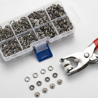 スナップボタン 100個 9.5mm ペンチと裁縫服収納ボックスがセット 金属ス