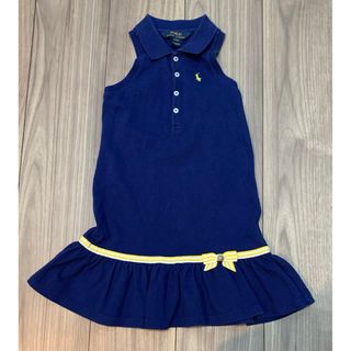 美品　ポロラルフローレン　キッズ　ワンピース　ネイビー　115サイズ