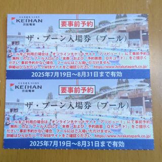 ひらかたパーク　ザ・ブーン（プール）入場券(プール)