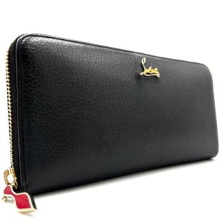クリスチャンルブタン(Christian Louboutin)のChristian Louboutin ルブタン ラウンドジップ 長財布 レザー ブラック 正規品(長財布)