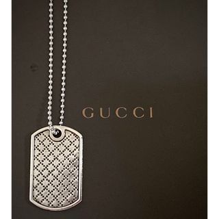 グッチ(GUCCI)のレア/希少 グッチ ディアマンテ/ドッグタグ/プレート ネックレス/ペンダント(ネックレス)