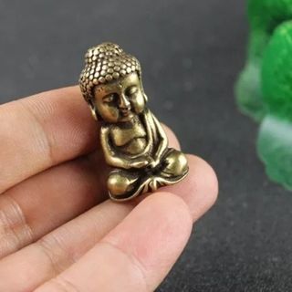 【ミニ 仏像 置物 真鍮製】仏様 大仏 お守り 魔除け 厄除け 大仏くんかわいい(置物)