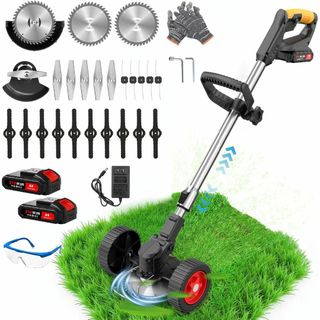 草刈り機 充電式草刈り機 1880W高出力 21V 2*2000mAh大容量 強(工具/メンテナンス)