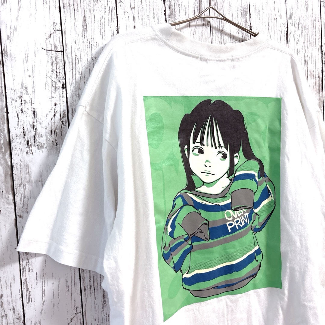 OVERPRINT オーバープリント 眠岸ぷりん コラボTシャツ XL 古塔つみ メンズのトップス(Tシャツ/カットソー(半袖/袖なし))の商品写真