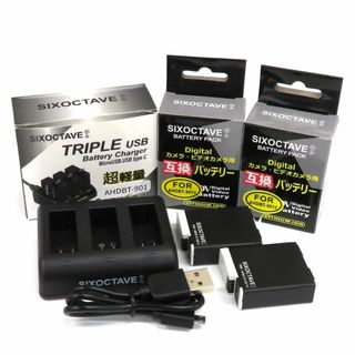 SIXOCTAVE 大容量1720mAh ゴープロ HERO 12 Black/(その他)