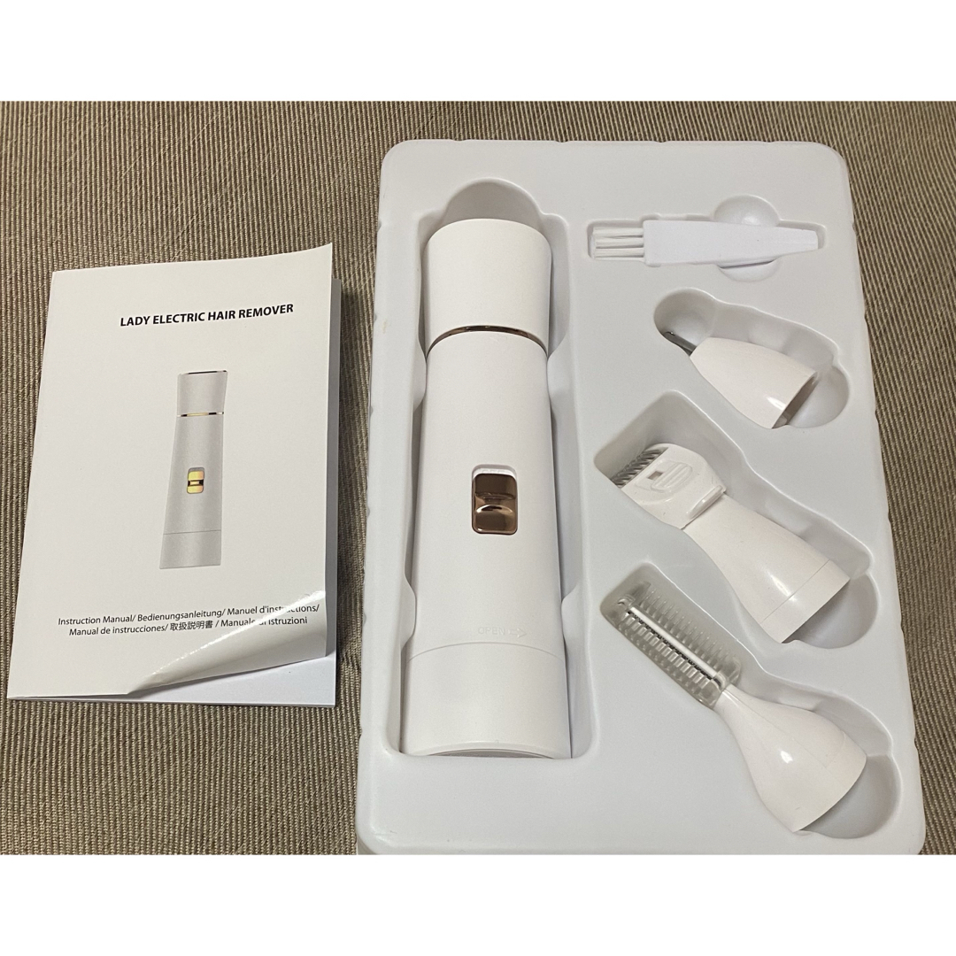 4in1 シェーバー レディースシェーバー 電動 VIO対応 防水 男女兼用 スマホ/家電/カメラの美容/健康(レディースシェーバー)の商品写真