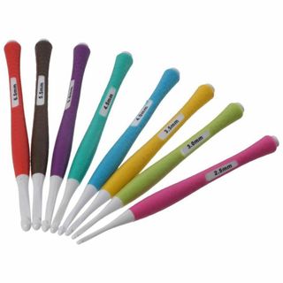 オンラインかぎ針編みフック 8 個セット、2.5mm-6mm かぎ針編み針人間工