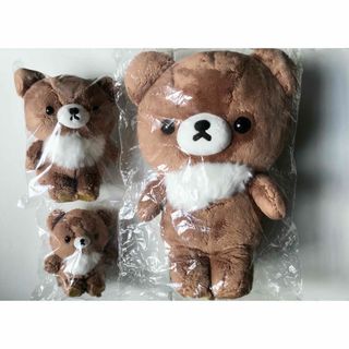リラックマ(リラックマ)の【新品】サンエックス リラックマ チャイロイコグマ ぬいぐるみ 3点セット(キャラクターグッズ)