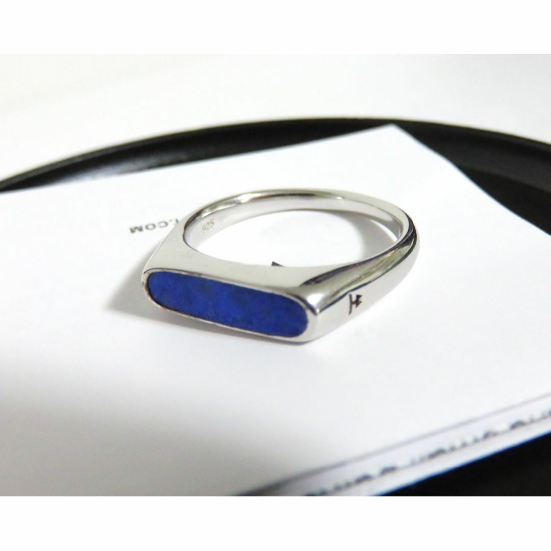 TOM WOOD(トムウッド)の新品 TOM WOOD Mario Ring Lapis 56 シルバー ブルー メンズのアクセサリー(リング(指輪))の商品写真