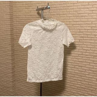GU - ジーユー 花柄レース シースルー 半袖Tシャツ レディース Sサイズ