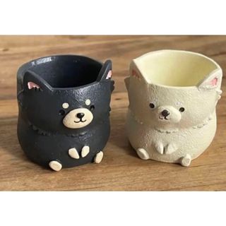【新品】チワワのミニミニプランター(2つ)(花瓶)