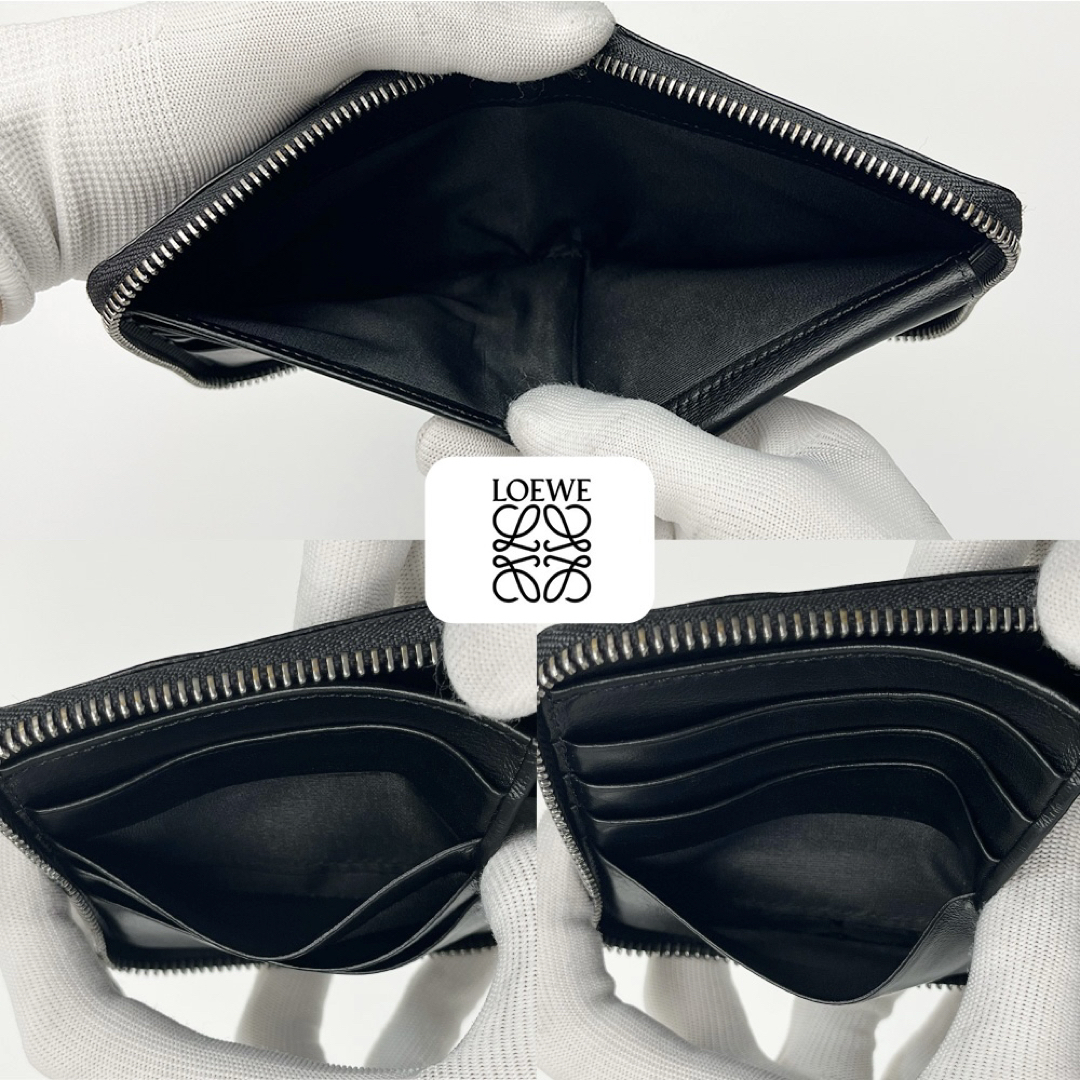 LOEWE - 超極美品 LOEWE スクエアパズル ラウンドファスナー 二