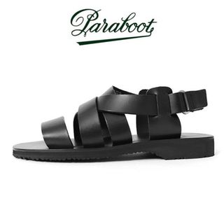 パラブーツ(Paraboot)のParaboot パラブーツ　レザーサンダル　ブラック　ヌメア　27.5cm(サンダル)
