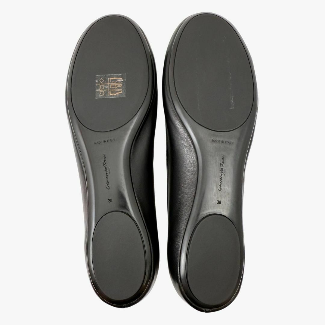 Gianvito Rossi(ジャンヴィットロッシ)の定価10万・現行品【新品】ジャンヴィトロッシ 38 黒 カルラ フラットシューズ レディースの靴/シューズ(ハイヒール/パンプス)の商品写真