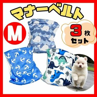 マナーベルト M 犬 介護 生理 おむつ おもらし防止 おしっこ対策 ３枚組 b(犬)