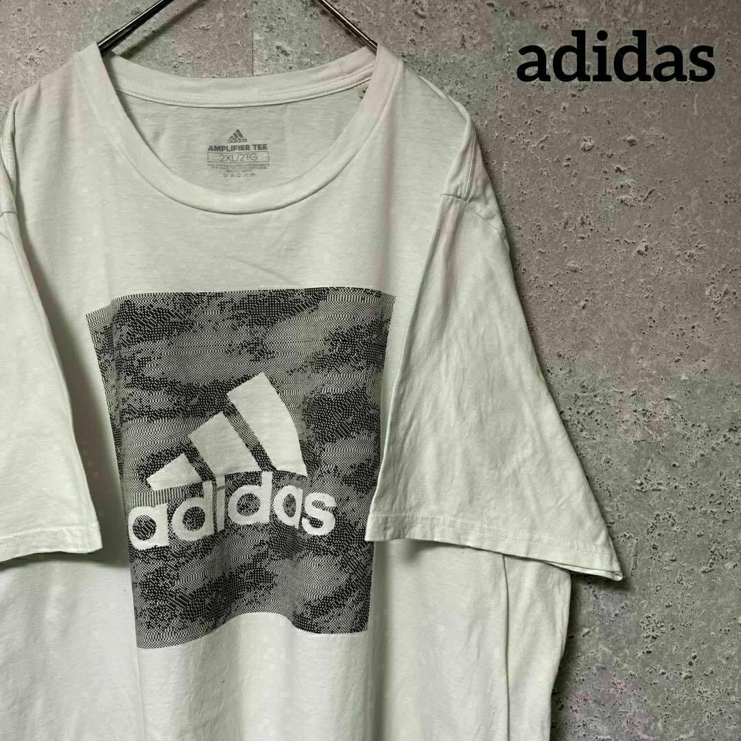 adidas(アディダス)のadidas アディダス Tシャツ 半袖 ビッグ スリーストライプ 2XL メンズのトップス(Tシャツ/カットソー(半袖/袖なし))の商品写真