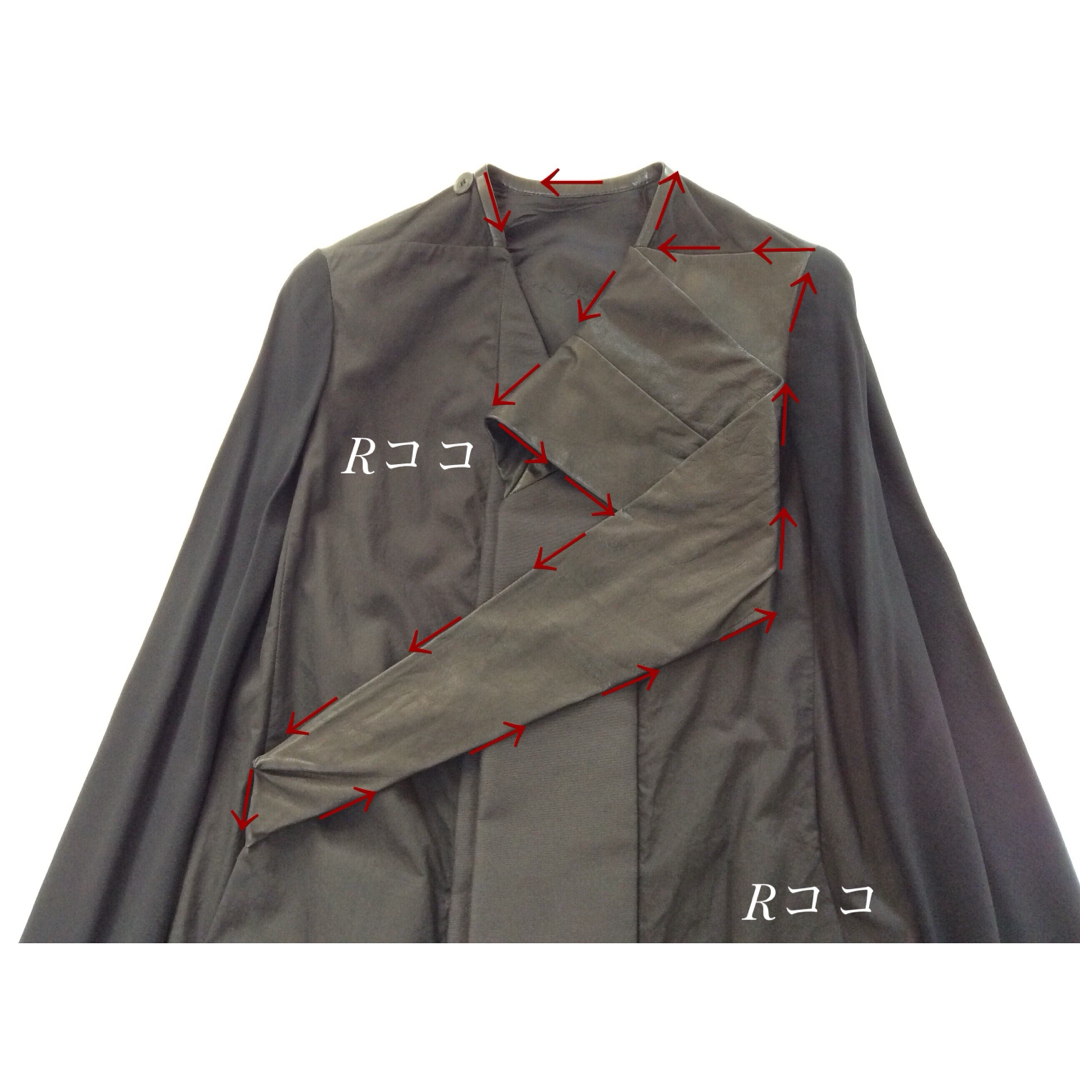 Rick Owens(リックオウエンス)の【 RICK OWENS 】リック オウエンス  ★ライトコート・レザー★１回着 レディースのジャケット/アウター(ロングコート)の商品写真